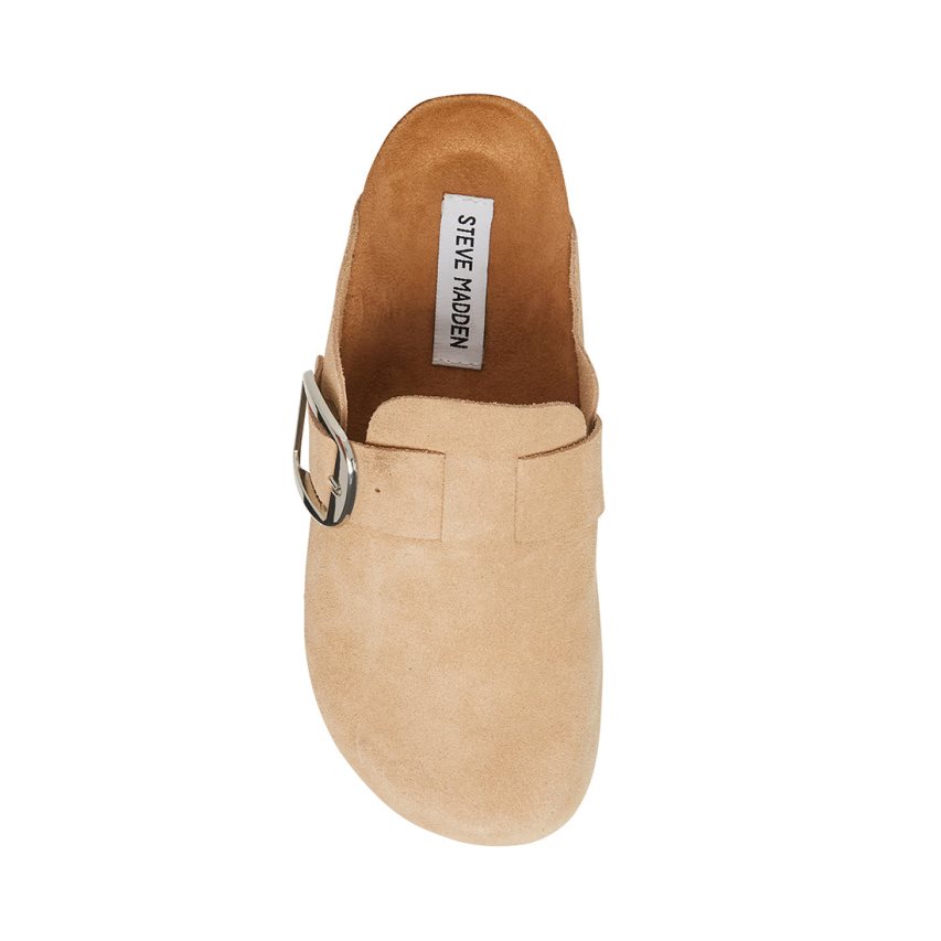 Beige Steve Madden Social Suede Women's Loafers | PH 6238JLA